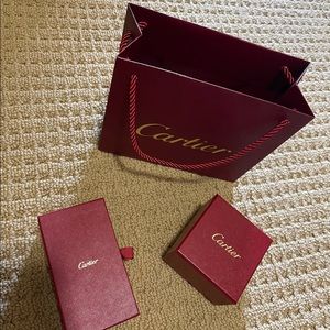 Cartier Gift Bag and Ring Box with Cleaning Kit